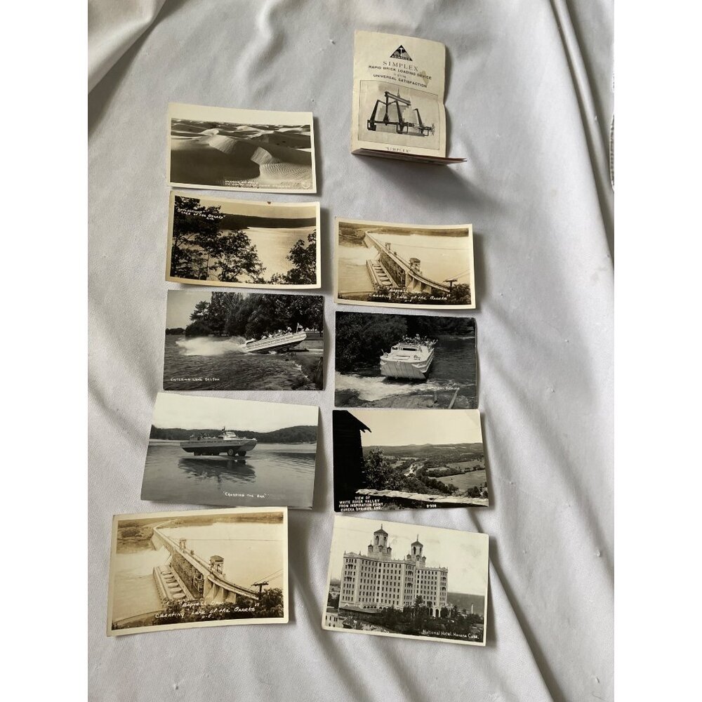 RPPC Vintage Postcard Set Of Scenic Locations & Simplex Ad Real Photo Lot